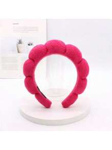 1 pieza Diadema con forma de nube simple de esponja para mujeres, diadema de verano para lavado de cabello y peinado, accesorios rosas, diadema, diadema para el cabello, diadema para el cuidado de la piel