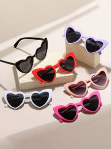 Personalized Custom Name Fashion Bridal Fashion Glasses, Unique Bridesmaid Gifts, Bachelorette Party Gifts, Custom Heart Shaped Bridesmaid Fashion Glasses, Wedding Gifts, Heart Shaped Glasses Candy Color Frameless Fun Heart Shaped Glasses For Women Men Party Gifts, Stylish, Fashionable, High Quality, Modern - Multicolor - View 4