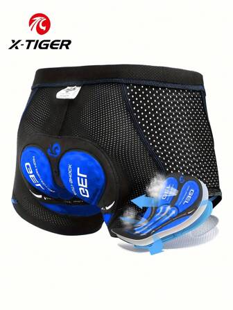 X-TIGER Men's Cycling Shorts With 5D Pad - Men's Cycling Underwear Padded, Breathable, Suitable For Mountain And Road Cycling, All-Season Comfort