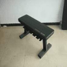 Banco de entrenamiento plano de ejercicios de lujo con capacidad de almacenamiento de pesas de 600 libras - Tal como la foto - Ver 1
