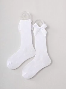 2 pares de calcetines de red de malla de mariposa dulce en blanco y negro para niñas, calcetines de malla de moda para niñas en verano - Multicolor - Ver 5