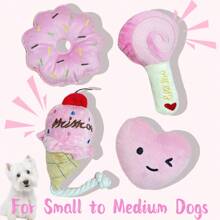 4 件/套小狗吱吱叫的狗爱好者和狗妈妈爱玩具套装毛绒小狗，可爱咀嚼猫/狗爱好者礼物和狗/猫妈妈爱宠物狗爱好者和狗妈妈爱玩具，带吱吱叫的玩具，适合小型犬爱好者和狗妈妈喜欢玩耍，小型到中型犬爱好者和狗妈妈喜欢毛绒玩具，互动游戏玩具 - 彩色 - 查看 14