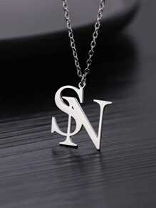 Un collar con nombre en inglés personalizado, diseño multicapa exquisito, clásico y atemporal, joyería ideal para fiestas, banquetes, bodas, vacaciones en la playa, estilo elegante y minimalista, accesorios de cumpleaños de estilo neutro, regalos de Navidad de moda para la familia, simple y clásico, adecuado para el uso diario y como regalo, joyería para el Día de la Madre, apropiado para todas las estaciones