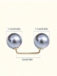 9/3 件服装珍珠胸针 - 服装腰部防滑别针、衣领调节、围巾固定安全别针、服装配饰、0.43 英寸仿珍珠纽扣、香槟色、灰色、白色仿珍珠纽扣时尚配饰 - 完美的连衣裙、衬衫和服装装饰。 - 彩色 - 查看 12