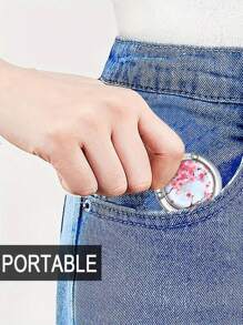 Fashionable Sakura Foldable Handbag Hook - Portable Tabletop Wallet Hanger For Restaurants And Bars, Unique Gift Idea - Pink - View 5