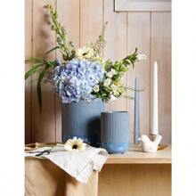 LE TAUCI Utensil Holder 7.3"+5.4" Ceramic Kitchen Utensil Holder For Countertop Large Cooking Utensil Crocks Gift For Mother's Day Costal Ocean Home Kitchen Decor Set Of 2 Glaze Marble Blue