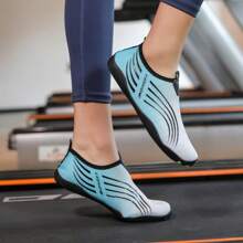 女士夏季赤脚沙滩袜软底鞋新款跨境跳绳瑜伽健身鞋浮潜漂流游泳鞋速干涉水鞋 - 白藍 - 查看 6