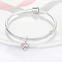 1pc Su-Carata Silver-Plated Animal Series Playful Koala Heart Pendant Decoration, Suitable For Bracelets And Necklaces, Jewelry Beads And Accessories, Gift For Female Friends And Family