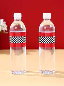 10/24pcs Racing Themed Bottle Stickers,Wedding Favor Stickers,Birthday Party Decor,Rectangular Gift Decoration Labels For Mineral Water Bottles,Very Suitable For Car Enthusiasts And Racing Competitions - Multicolor - View 4