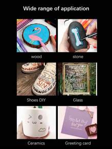 1pc Acrylic Marker Pen For Body Painting, Ceramic Decoration, DIY Photo Album, Graffiti, Art Supplies, Multiple Colors And Styles Available