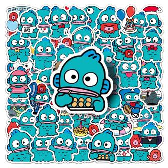 Sanrio 50 Pcs Sanrio Hangyodon - Perfect Waterproof Sticker For Laptop/Cup/Phone And So. Good Ideal Gift For Birthdays, Anniversaries