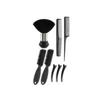 10 In 1 Hair Cutting Barber Cape With Neck Duster Brush Barber Brush Neck Strips Hair Combs Hair Clips, Professional Barber Accessories Cleaning Supplies For Salon Haircut Styling (Black) Gifts For Her / Gifts For Him/Romantic Gift/Love Gift/Couple Gift/Valentine Present/Valentine - Black - View 13