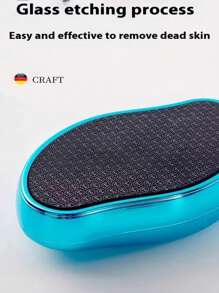 1pc Portable Nano Glass Double-Sided Textured High-Efficiency Dead Skin Remover Foot File (Storage Bag Included), Non-Slip Ergonomic Design Callus Remover, Suitable For Summer Beach Care/Home SPA/Nail Salon/Travel, Suitable For Daily Foot Care & Beauty Salon Treatment