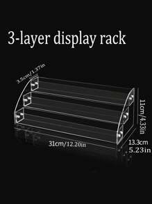 1 pieza Estantería multiusos para exhibir perfumes, productos de cuidado de la piel y cosméticos, soporte transparente para exhibir perfumes, organizador de maquillaje, excelente para tocador y colección de perfumes - transparente - Ver 8