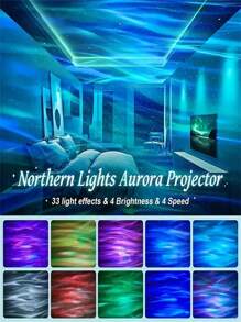 1 bucă Aurora LED pentru proiector, telecomandă RGB, potrivită pentru proiector de lumină de noapte pentru dormitor, proiector de stele, decor pentru camere pentru adulți, teatru acasă, decor cadou, camping, decor de nuntă, cadou cu lampă de proiecție magică, petrecere de vacanță, decorațiuni interioare, cadou de Crăciun