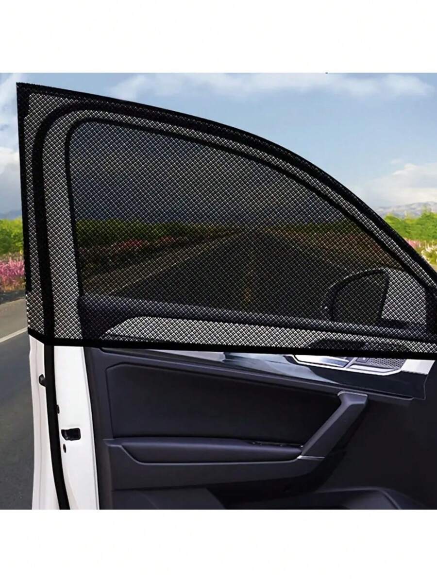 2 件/4 件/8 件汽车防蚊网 遮阳帘 蚊帐帘 夏季遮阳帘 网状透气遮阳防紫外线防热 适用于轿车、SUV