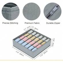 24-Grids Fabric Storage Box, Large Capacity Organizer Box For Underwear, Socks, Home Use