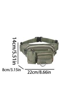 Fashionable Niche Design Multifunctional Large Capacity Practical Wear-Resistant Solid Color Waist Bag, Casual And Lightweight Multi-Layer Pocket Change Cash Register Storage Bag, Suitable For Outdoor Sports, Climbing And Fishing, A Holiday Gift For Men.