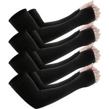 1 对/4 对/5 对男女通用防紫外线臂套，紧身手臂压缩，适合高尔夫、篮球、骑自行车、钓鱼、驾驶、跑步、划船、园艺 - 純色 - 查看 11