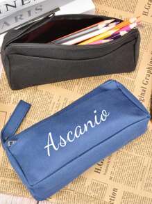 Personalized Double-Layer Pencil Case, Customized Large Capacity Pencil Box, Minimalist Stationery Pencil Case, School Supplies, Back To School Season, School Supplies, Back To School Stores, Multi-Functional, Unique, Customized, Employees, Clients, Students, Business/Work/Office, School Supplies, Teenagers, Middle School, High School, College, Freshmen, Sophomores, Lower Grade Students, Comfortable Desert Autumn Style, Office Decor - Multicolor - View 4