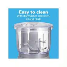Beach 3-Cup Stack & Press Food Chopper - Gray - 72740: Compact Vegetable Processor, Dishwasher-Safe Parts - 1 - View 8