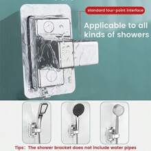 1pc No-Drill Bathroom Handheld Shower Stand ABS Adjustable No Drilling Wall Mount Bracket Home Bathroom Decor