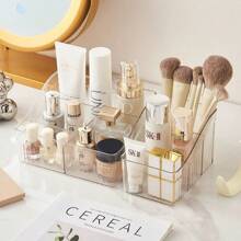 1 buc. Cutie de depozitare pentru articole de papetărie de birou, acrilic, de lux, ușoară, cutie de depozitare pentru produse cosmetice, masă de toaletă, baie, ruj, suport pentru îngrijirea pielii, cutie de machiaj