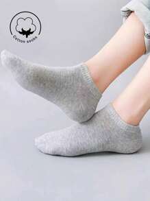 1/3/5/10/20 Pairs Of Men's Short Socks,Cotton Socks,Invisible Socks,Grey Socks,Autumn/Winter/Spring/Fall/Summer Socks,Breathable, Moisture Wicking, Sports, Business, Leisure, And Seasonal Socks - Multicolor - View 5