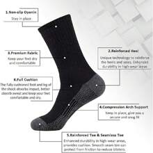 9 Pairs Of Mixed Black, White & Gray Outdoor & Casual Athletic Socks For Men, Moisture Wicking, Quick Drying, Machine Washable, Comfortable For Home, Hiking, Outdoor Activities In All Seasons - Multicolor - View 6