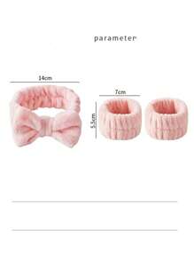 Facial Hair Band Wrist Strap Three Pieces Set Of Water Absorption And Moisture Proof Hair Band Head Band Women's New Hair Cleansing Device
