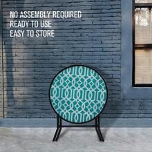 Folding Side Table, Foldable Coffee Outdoor Garden Small Round Patio Table - Turquoise - turquoise - View 6