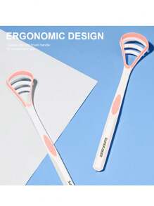 Fawnmum Fawnmum Tongue Scraper, Flexibility Tongue Scrubber For Bad Breath,For Oral Care & Hygiene, Pink