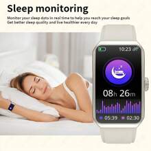 Lige 新款时尚智能运动手环 100+ 种运动模式 1.47 英寸屏幕消息驱动天气预报运动追踪 DIY 屏幕硅胶表带运动手表男女手表适用于 Android 和 IOS