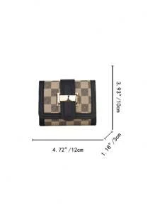 Women 3-Fold Short Floral Print Wallet Brown Color Classic Multi-Slot Coin Purse Vintage Style For Women Wallet Mini Wallet Purse Wallet Small Wallet