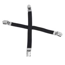 Juego de 4 Sujetadores elásticos ajustables para sábanas de cama, organizador de accesorios textiles para el hogar con clips para cubrir colchones - Multicolor - Ver 6
