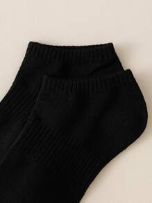 5 Pairs Women Plain Short Socks, White Color Versatile Ankle Socks For Spring & Summer, Fall - Multicolor - View 7