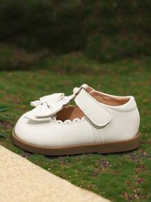 Sweet & Cute Pearl Bow Decor Girls Flats, Suitable For Spring/Summer - White - View 6