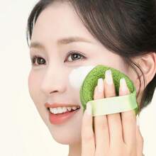 Mănuși demachiante Ermu cu aromă de struguri, burete de curățare delicată pentru față cu puf