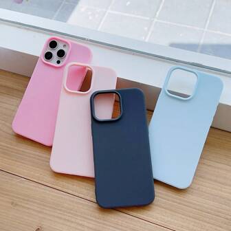 Set de 4 fundas de teléfono suaves con acabado mate vintage, alta relación calidad-precio - Compatible con iPhone 13, 11, 12, 14/14 Pro Max, 15/15 Pro Max, 7/8, X/XS, XR, XS Max, 17, 17 Pro, Air, 17 Pro Max