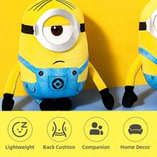 Miniso Minions Series, 9-Inch Stuart Doll, Cute Doll Pillow Gift For Women (1 PC) - Yellow - View 2