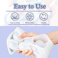 1 件树脂珠宝模具，硅胶时间宝石树脂模具，DIY 艺术树脂工艺品，耳环，宝石吊坠，项链，钥匙扣，装饰性 UV 树脂模具 - 彩色 - 查看 3
