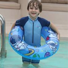 Astronaut Swim Ring, [ Thick PVC] Material, Thick | Child, Teen, Adult Anti-Side Float Life Buoy, Portable Beach Pool Party Birthday Gift