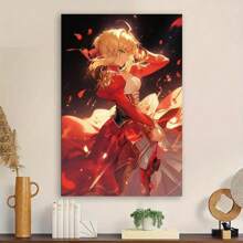 Framed Fate Anime Canvas Wall Art - Waterproof,  Poster For Living Room, Bedroom, Study Decor | Perfect Gift Idea, Anime Room Decor, Perfect For Room Decor