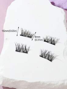 1 对磁性迷你假睫毛，轻巧、柔软、自然、易于佩戴 - 濃密款 - 查看 2