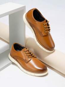 Boy's Dress Sneakers Daily Oxford Formal Shoes  Comfortable And Relaxing All-Match Shoes For Boys - 棕色 - 查看 2
