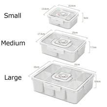 Large Snack Box, Divided Serving Tray With Lid, Charcuteries Container For Portable Snack Platters, Clear Organizer For Candy Bricks Nuts Snacks