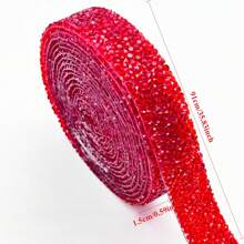1 Roll Rhinestone Sticker Strip, Self-Adhesive Decorative Rhinestone Tape For DIY Craft, Suitable For Clothing, Shoes, Bags, Vehicles, Phones, Weddings, Mother's Day, Graduation, Back To School Gifts