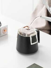 1pc Customized Name Ceramic Mug, Personalized Text Or Letter Coffee Cup, Outdoor Camping Mug, Suitable As Bridesmaid Gift, Friend Gift, Mother Gift, Valentine Gift