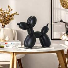 1pc Creative Funny Balloon Dog Sculpture, Modern Art Crouching Balloon Dog Animal Decoration Statue - For Indoor Living Room Farmhouse Bedroom Office Cabinet Shelf Wardrobe Decoration Best Gift