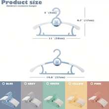 20-5 piezas Perchas de plástico antideslizantes, perchas para armario con diseño antideslizante, aptas para ropa de recién nacido, pantalones de niño pequeño, perchero, almacenamiento y organización